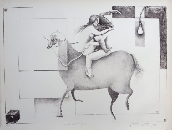 Jorge Alfonso, La purisma morgana (Lithographie 1988)