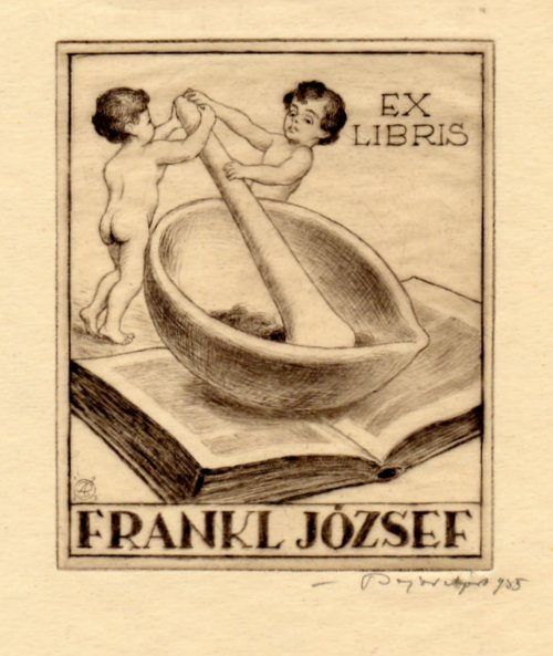 Bajor gost: Ex libris Frankl Jzsef  (Radierung, rzkarc)