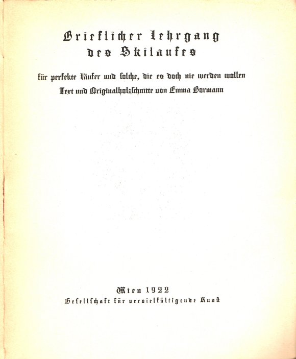 Emma Bormann: Das Skibuch (1922)