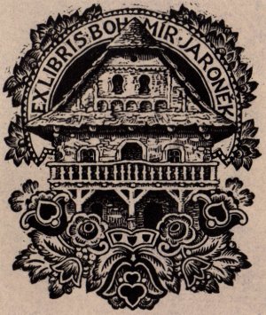 Bohumir Jaronek, dřevoryt, Holzschnitt, Ex libris