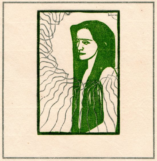 Max Kurzweil, Die Frau, Farbholzschnitt 1903, Ver sacrum