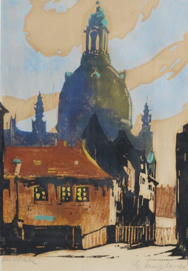 Georg Neugebauer, Frauenkirche Dresden, Farblinolschnitt