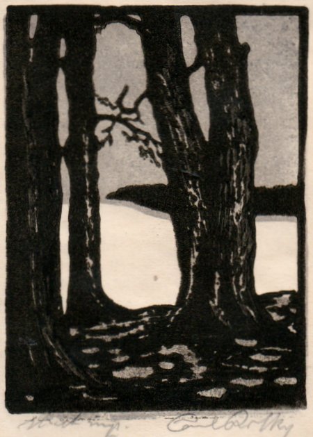 Carl Rotky, Waldrand im Winter, um 1915