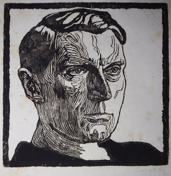 Gerhard Sy, Der Schauspieler Kurt Uhlig, Holzschnitt 1921