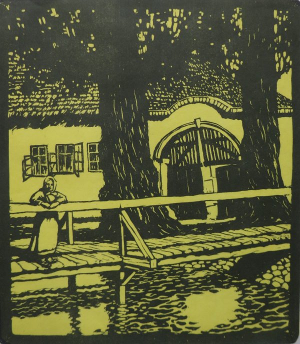 Tipary Dezs, Dezs Tipary, ohne Titel, Farblinolschnitt, sznes linmetszet, 1912