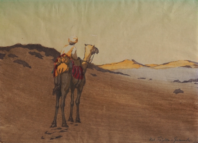 Helene Tpke-Grande, Sahara , Farbholzschnitt