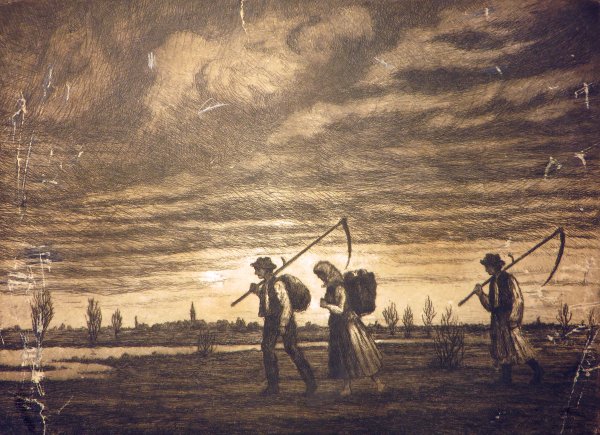 Conrad, Gyula: Hazatérés/Heimkehr  (Radierung/rézkarc)