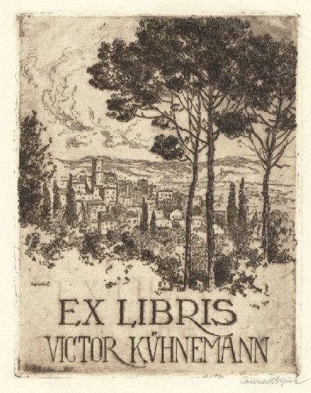 Conrad:  Ex Libris Viktor Khnemann (Radierung)