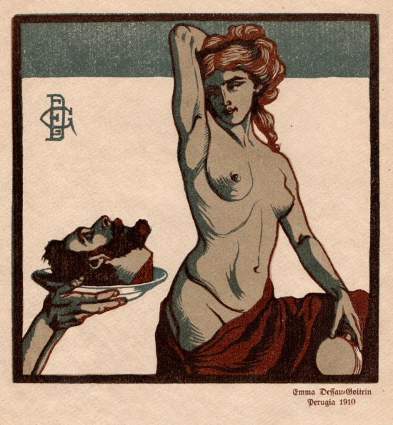 Dessau-Goitein, Emma: Salome (Farbholzschnitt1910)