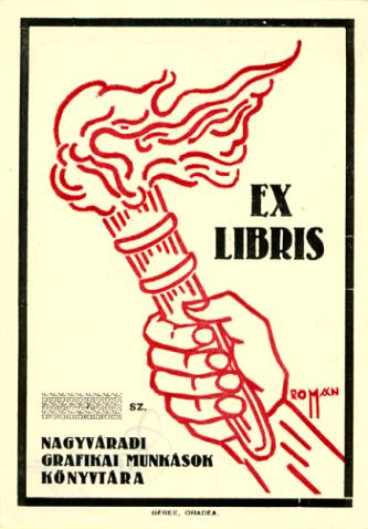 Roman, Kroly: Ex Libris Greiner Nagyvradi Grafikai Munksok Knvytra, Farbholzschnitt