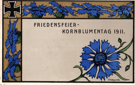 Lina von Schauroth: Kornblumentag 1911 (Postkarte)